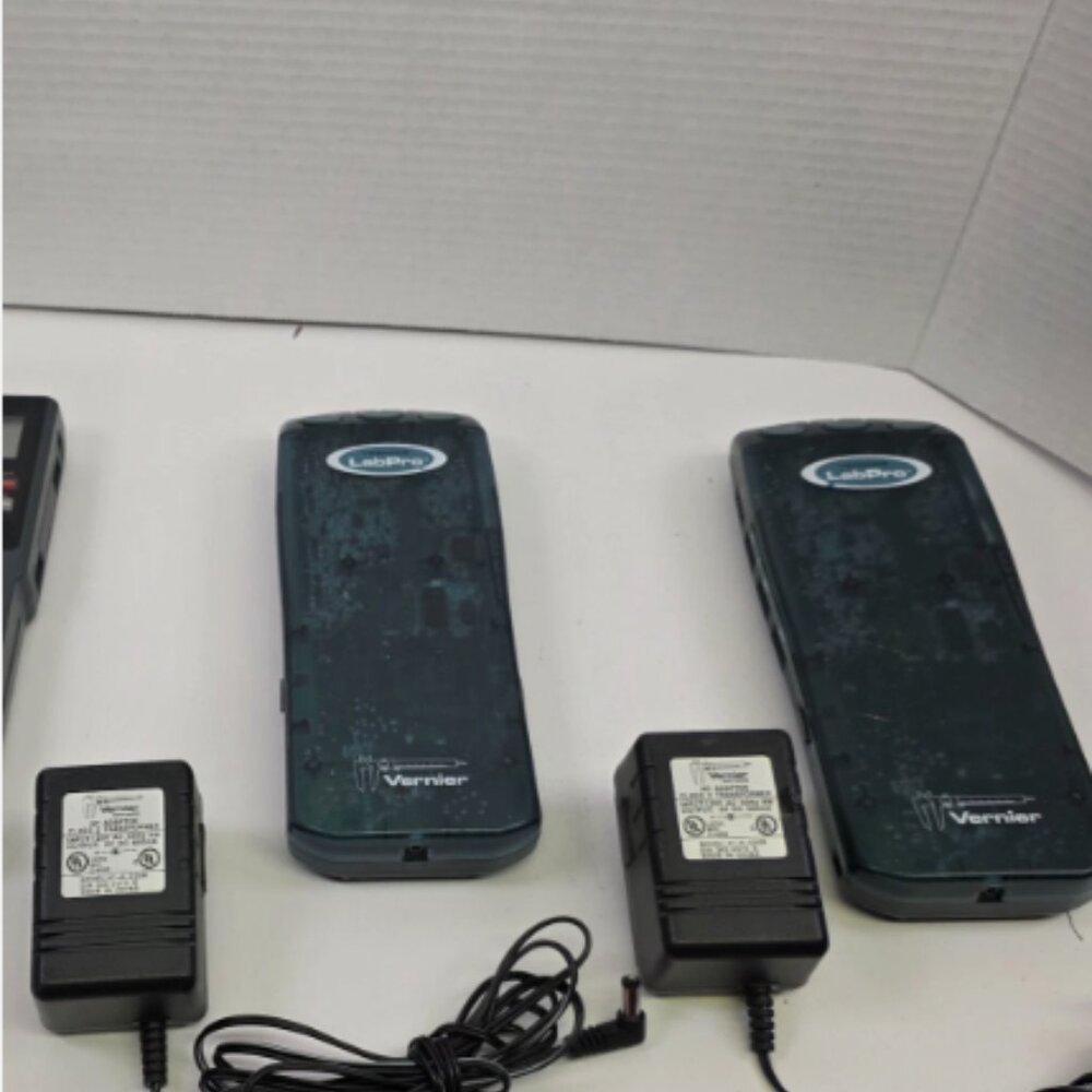 2 Vernier LabPro Data Loggers Collection Sensor Unit w/Power Adapters